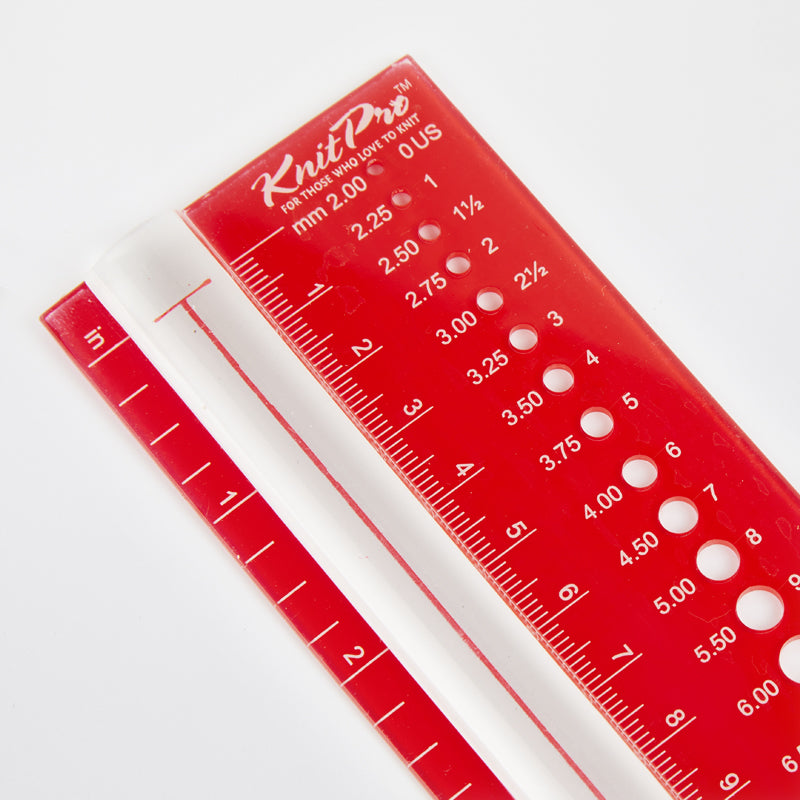 knit pro gauge sizer with magnifying glass