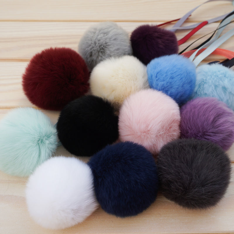 rabbit fur pompom big