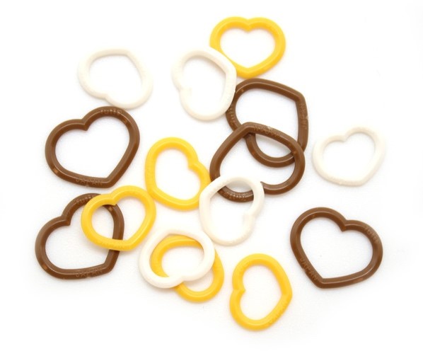 tulip stitch markers set heart multi-colored