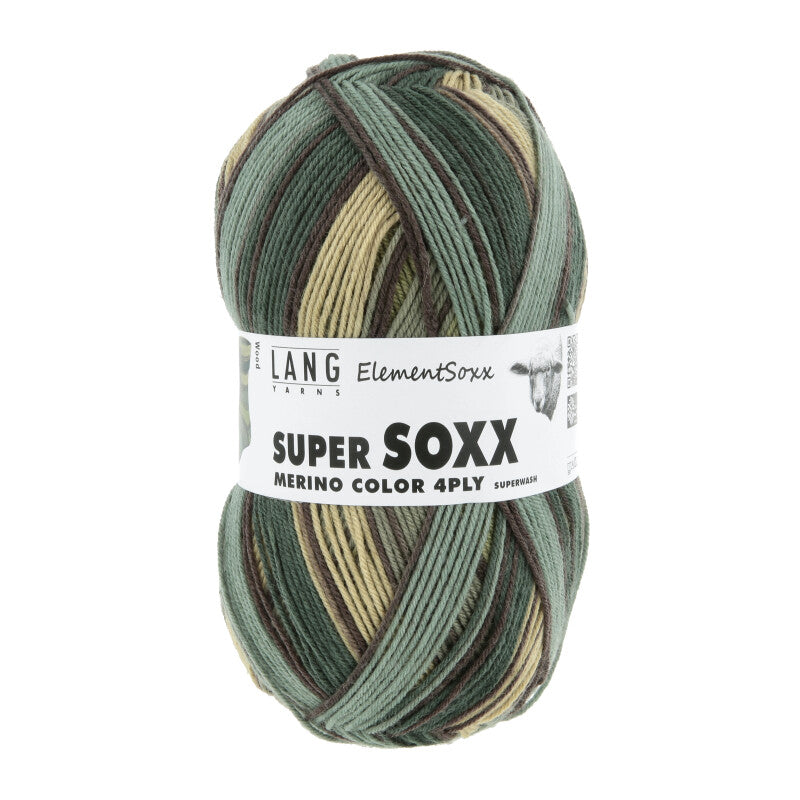 lang yarns super soxx merino color 4-ply