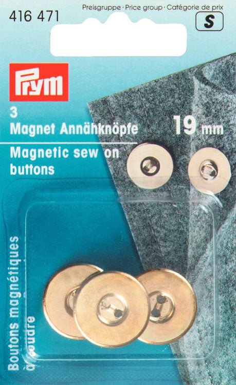 botões magnéticos costurados