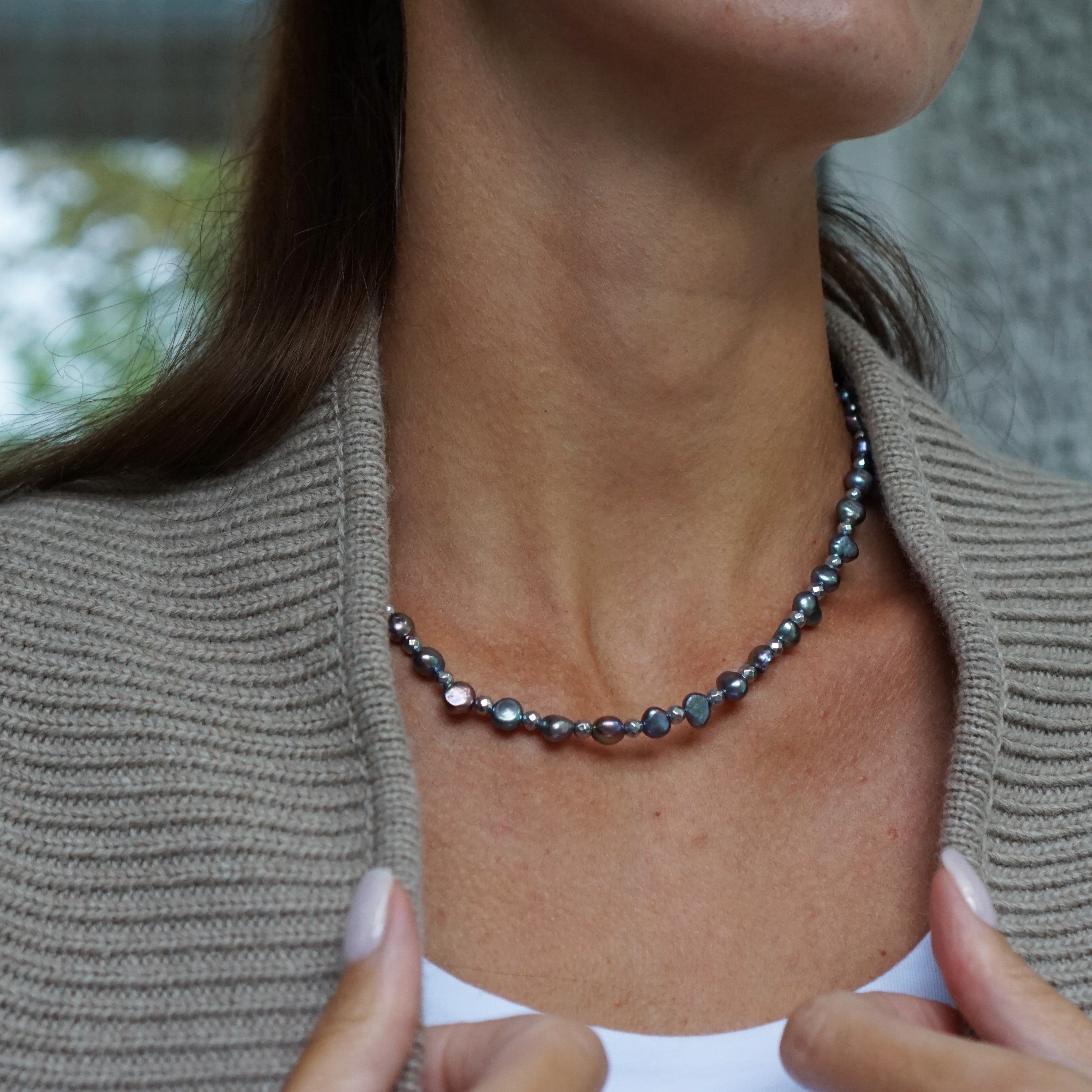 collar "perla negra"