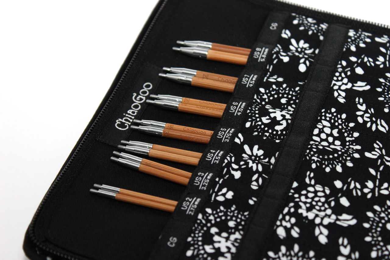 ChiaoGoo Spin Bamboo Interchangeable 5 Small Knitting Needle Set