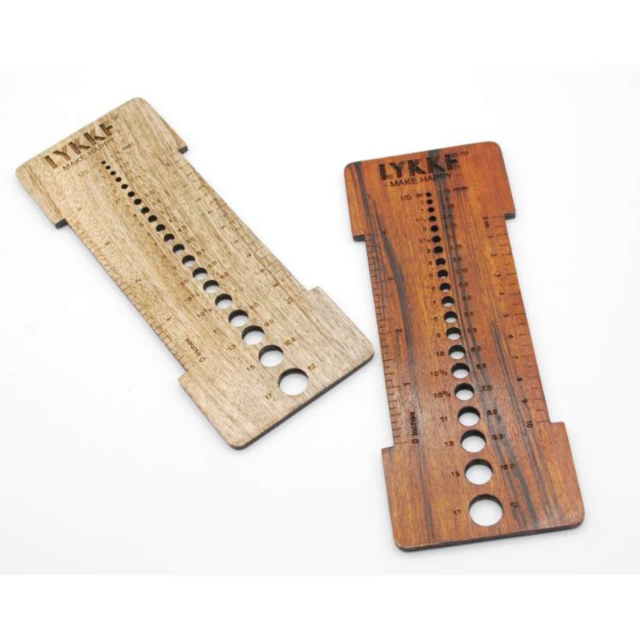 lykke houten naald sizer & gauge