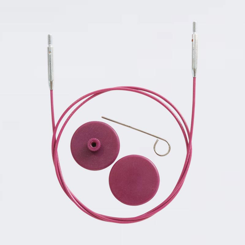 knit pro фиолетовые стальные тросы, вращающиеся и фиксированные